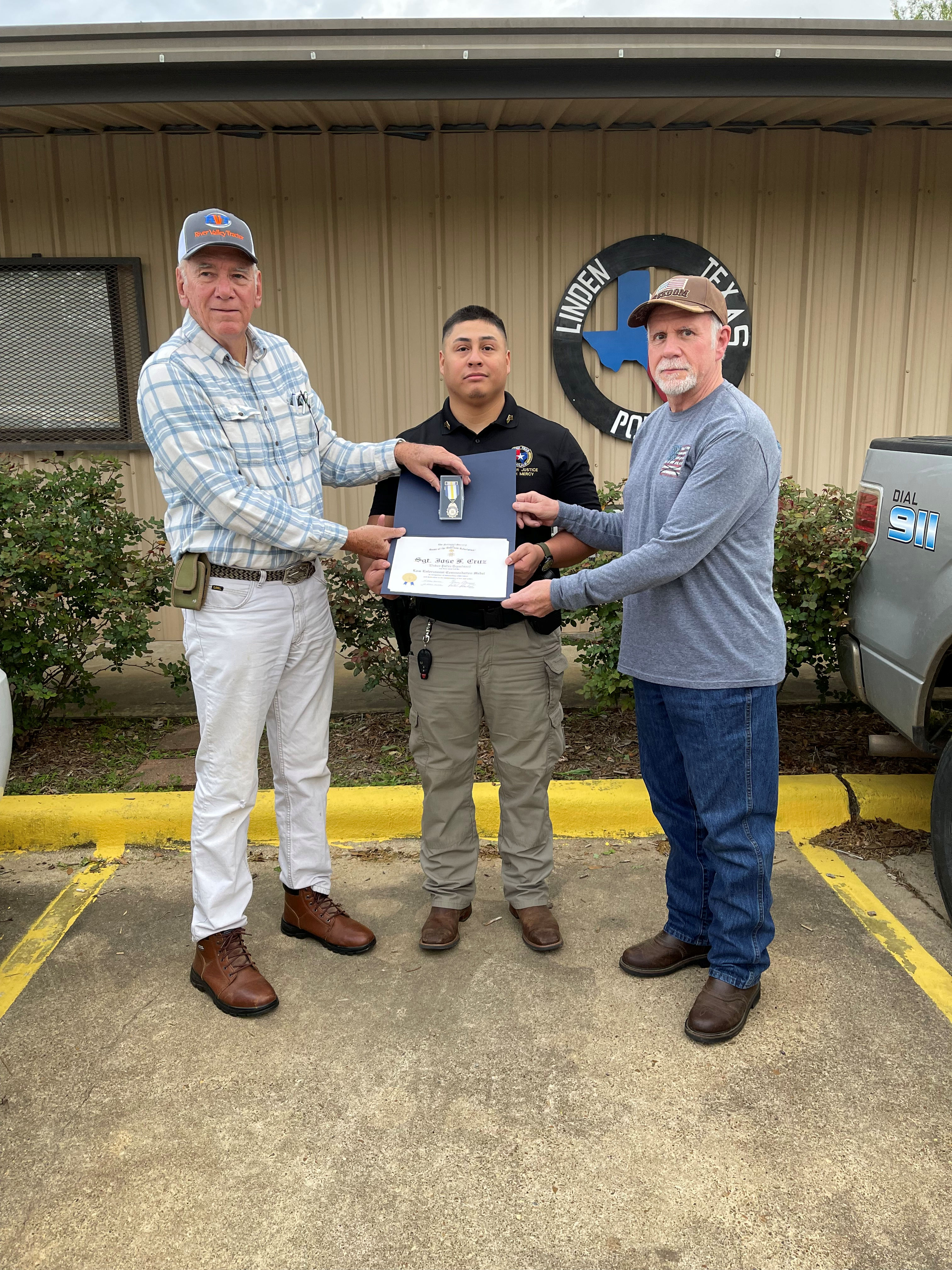 Law Enforcement Commendation Medal to Sgt Jose Cruz Linden PD