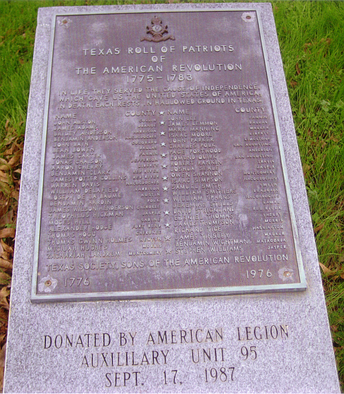 Bicentennial Patriots Plaque