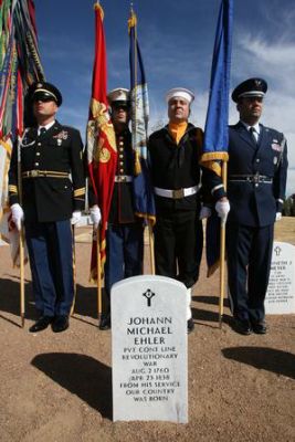 Honor Guard at tombstone